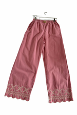 Embroidered Hem Trousers Size XS - Preloved