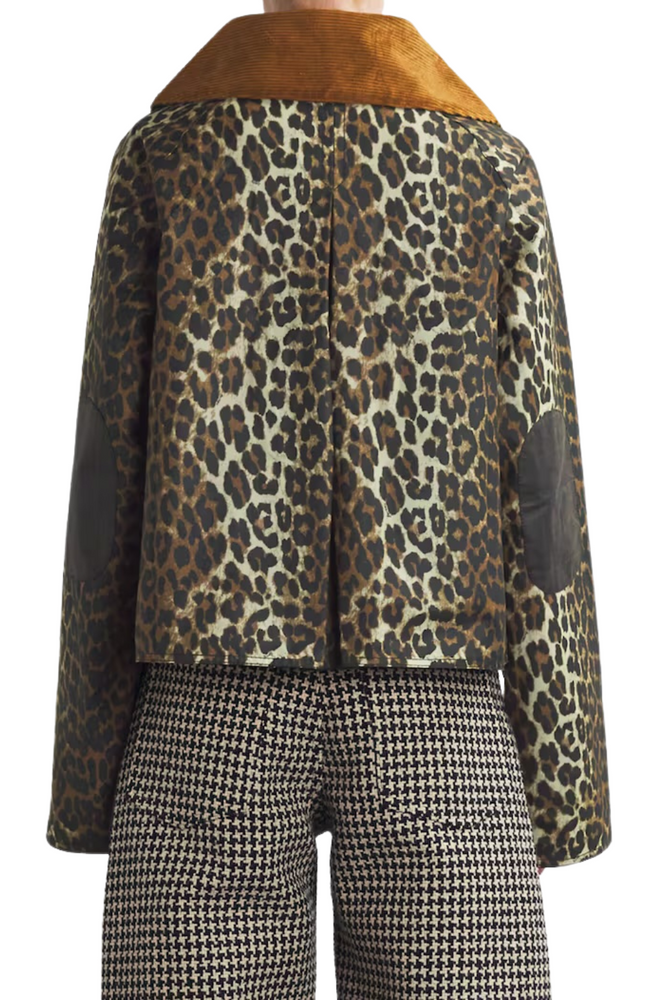 Leopard Print Waxed Cotton Jacket Size 12 - BNWT