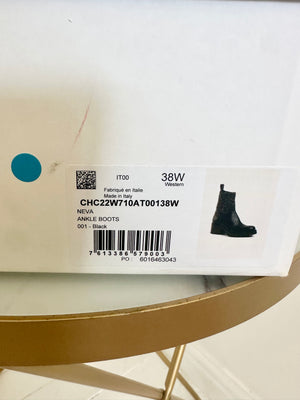 Leather & Knit Ankle Boots Size 5 - New with Box
