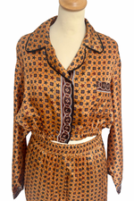 Cropped Satin Blouse Size 8/10 - New with Tags