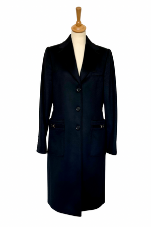 Wool Mid Length Classic Coat Size UK 10 - Preloved