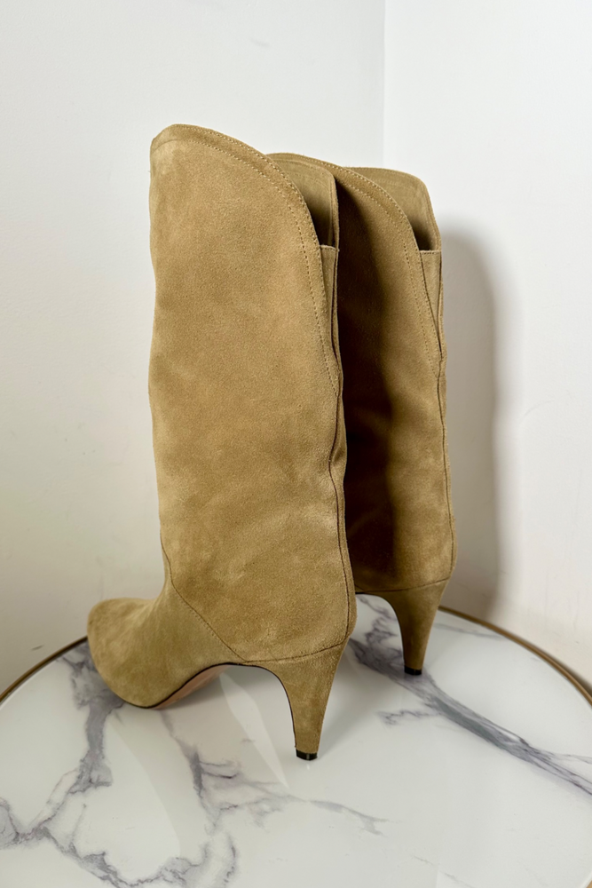 Beige Suede Ankle Boots Size 41 - Preloved