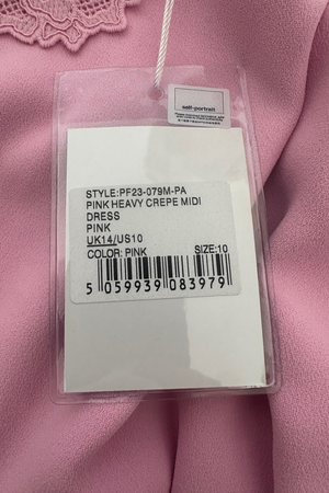 Lace Collar Crepe Midi Dress Size 14 - New with Tags
