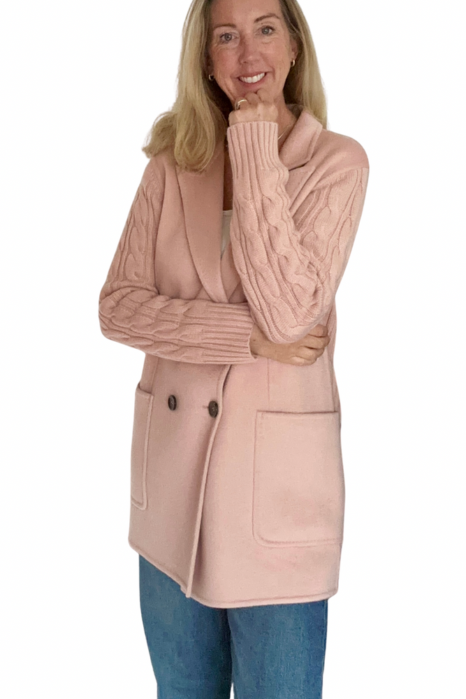 Wool & Cashmere Cardi Coat Size L - Preloved