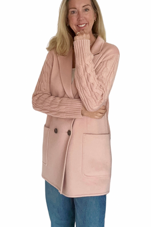 Wool & Cashmere Cardi Coat Size L - Preloved