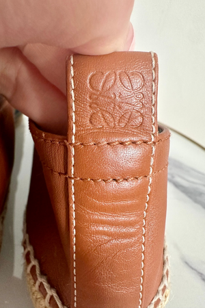 Leather / Denim Espadrilles Flats Size 41 (Fit a UK 7) - New without Tags