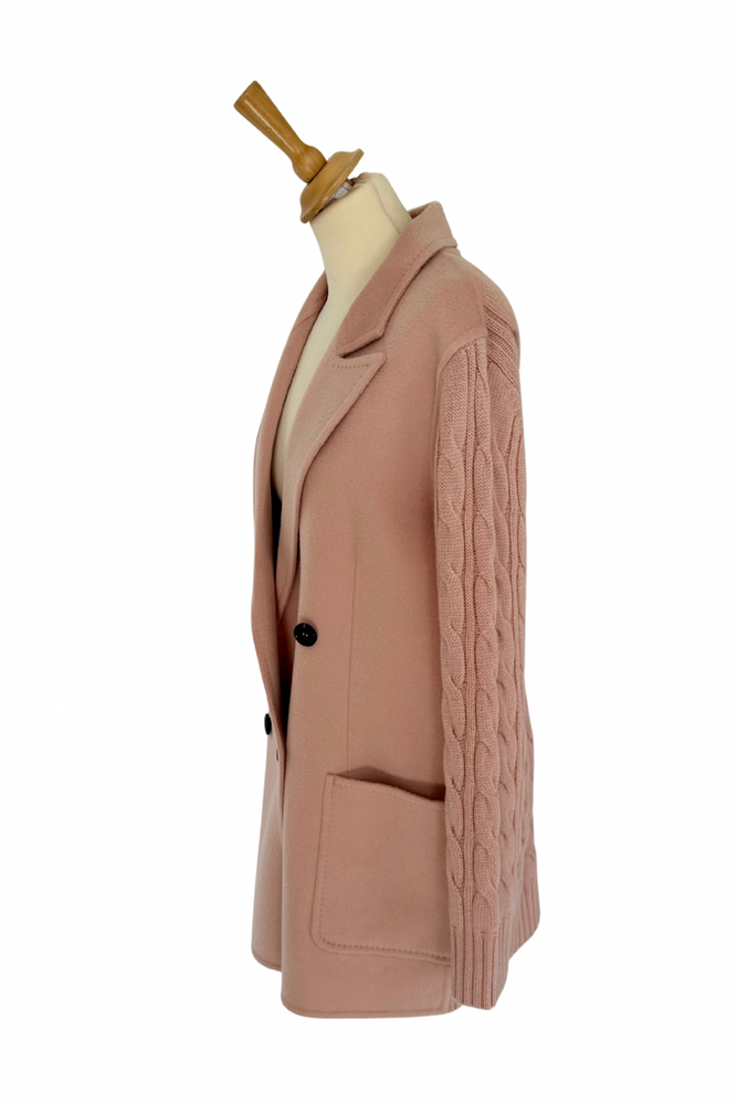 Wool & Cashmere Cardi Coat Size L - Preloved