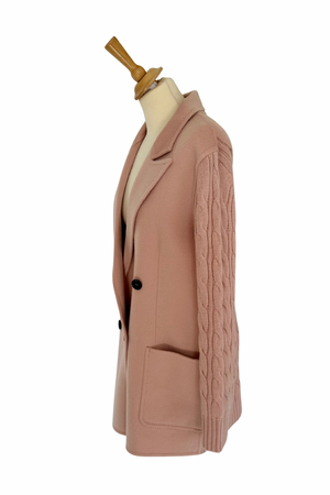 Wool & Cashmere Cardi Coat Size L - Preloved