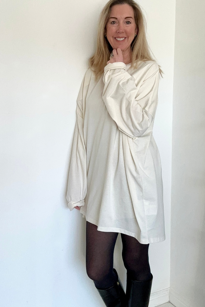 Long Sleeve Oversized T Shirt / Dress Size 8, 10 or 12 - BNWT