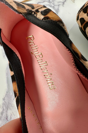 Leopard Print Pointed Ballet Flats Size 8 - New