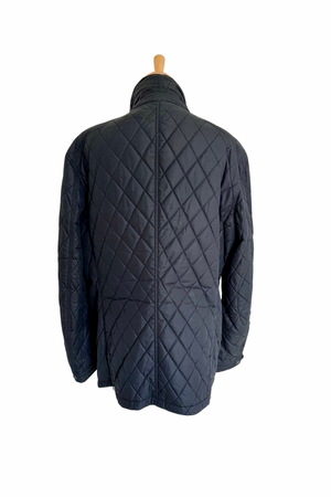 Navy Quilted Jacket Size L - Preloved