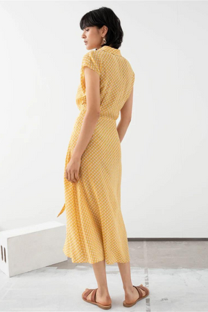 Waist Knot Midi Dress Size UK 6 - Preloved