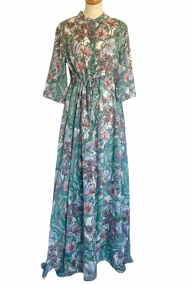 Floral Cotton Maxi Dress Size M - New with Tags
