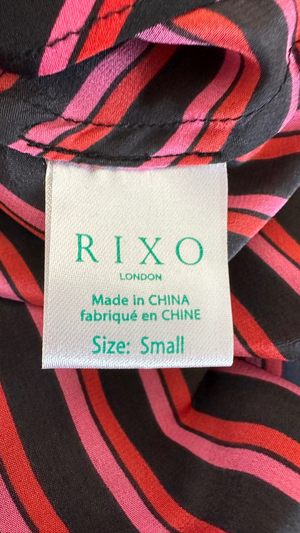 
            
                Load image into Gallery viewer, Striped Wrap Silk Midi Dress Size S - BNWT
            
        