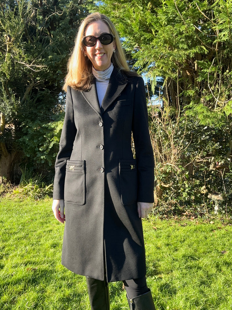 Wool Mid Length Classic Coat Size UK 10 - Preloved