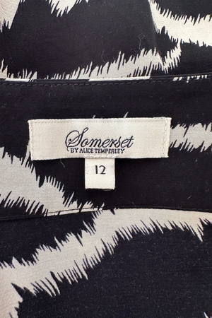 Zebra Print Wrap Skirt Size 12 - Preloved