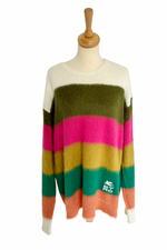 Striped Mohair Sweater Size UK 16 - Preloved