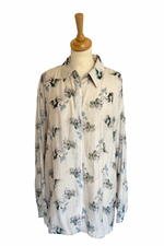 Pastel Floral Blouse Size L - Preloved