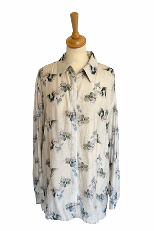Pastel Floral Blouse Size L - Preloved