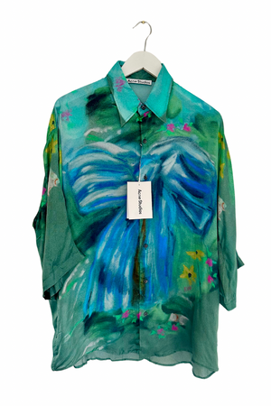 Graphic Printed Button Up Shirt Sizes S or L - BNWT