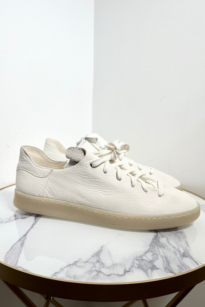 Slim White Leather Trainers Size UK 7.5 - Unworn