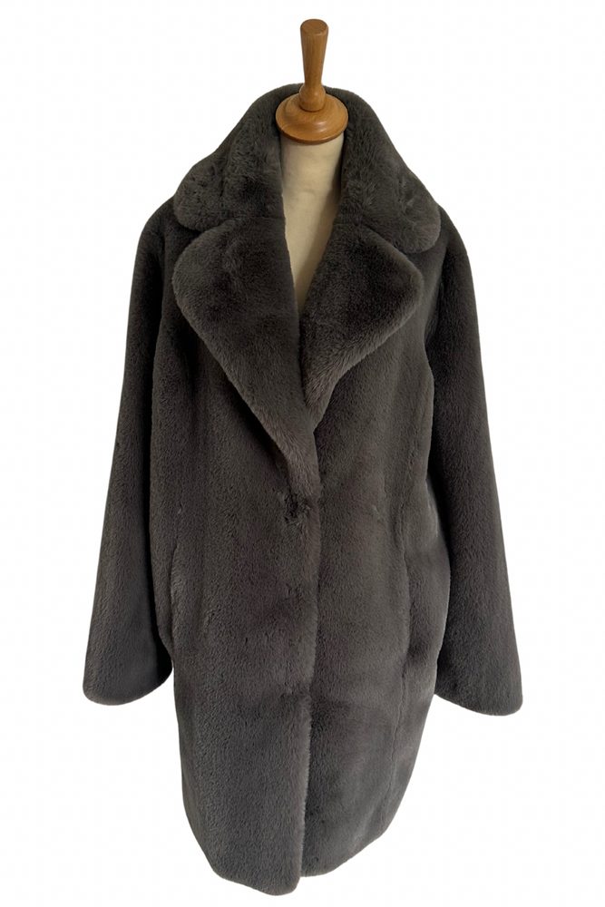 Faux Fur Coat Size L -  New with Tags