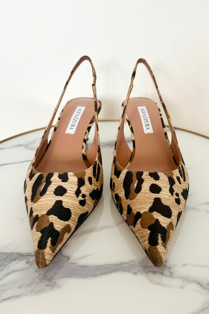 Leopard Slingback Pumps Size 39 - New with Box