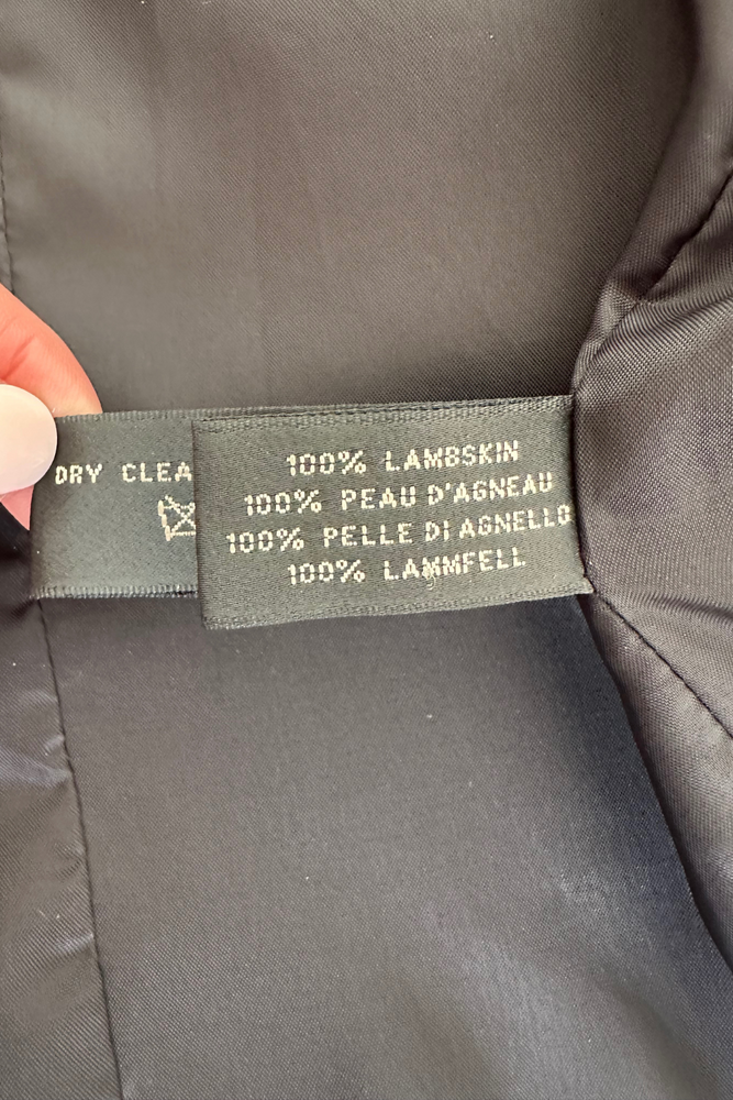 Black Leather Biker Jacket Size 12 - Preloved