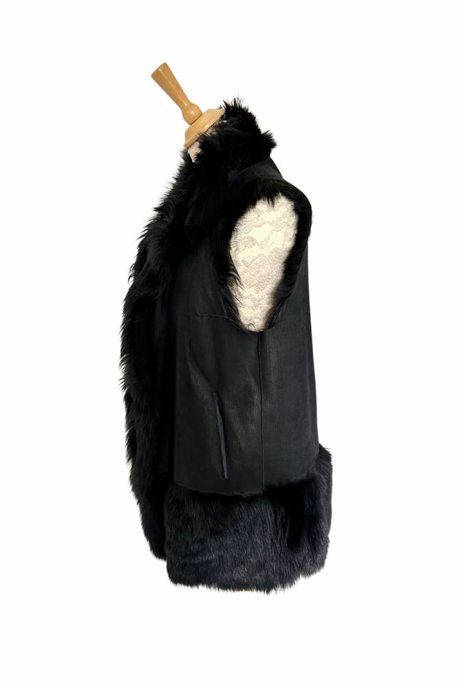 Shearling Vest Jacket Size 10 - Preloved