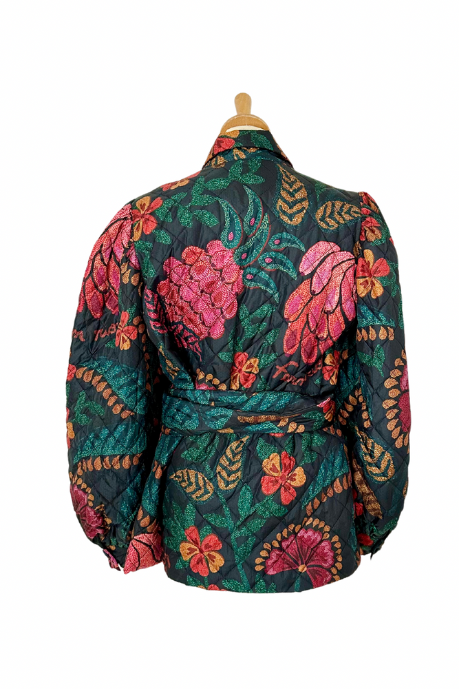 Floral Puffer Jacket Size S - Preloved