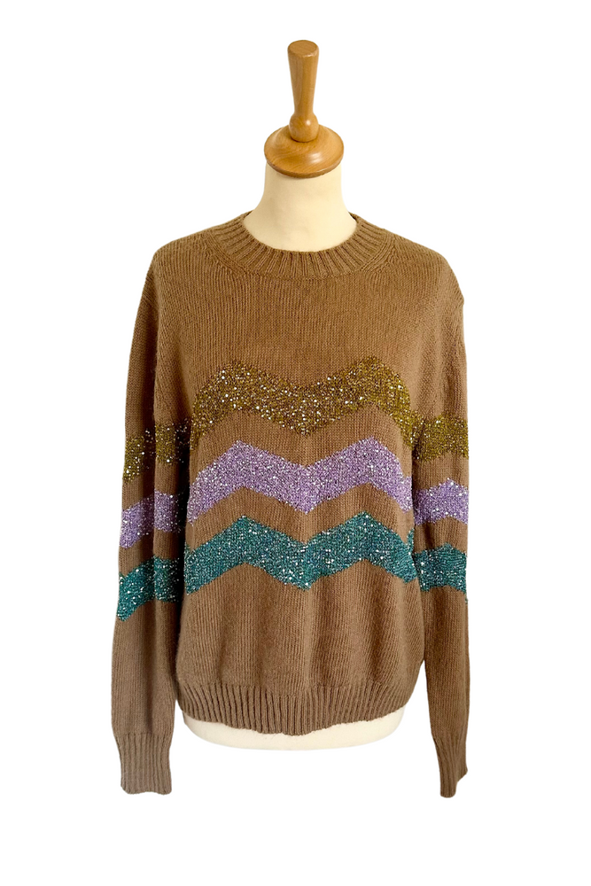 Sequin Embellished Mohair Sweater Size XL - BNWT