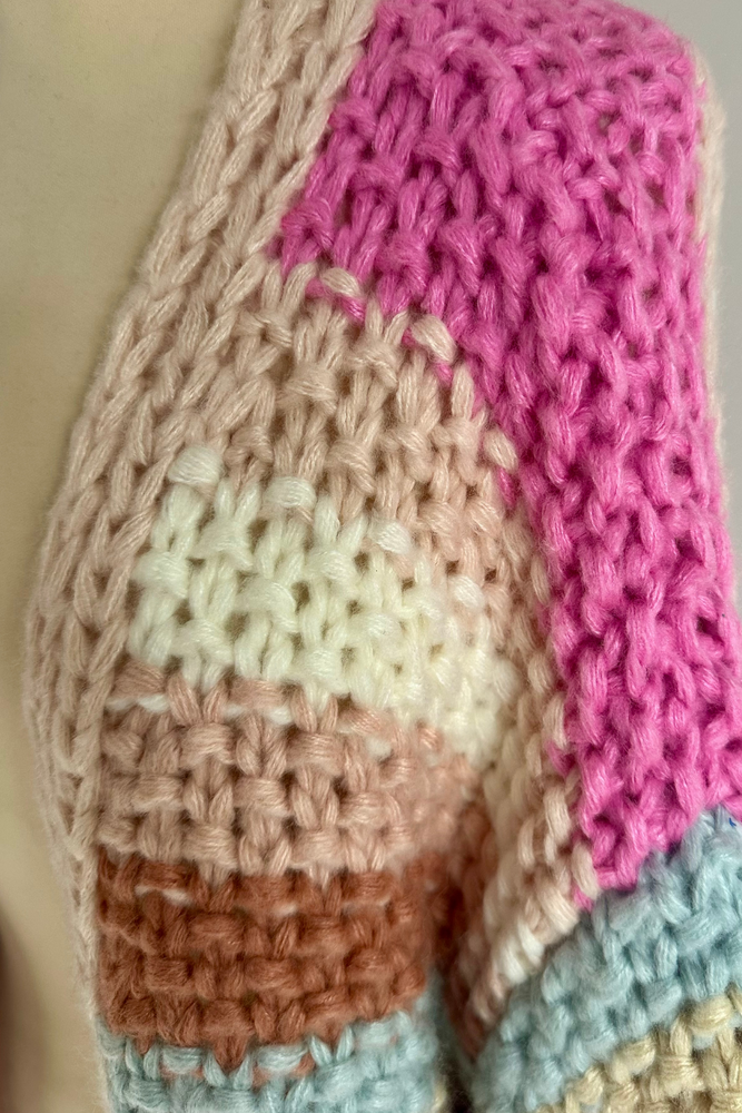 Chunky Knit Open Cardigan Size O/S - Preloved