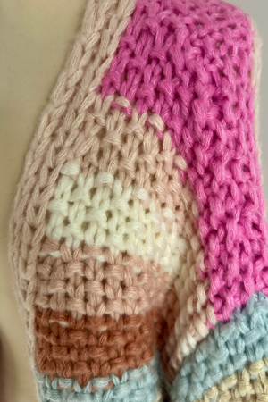 Chunky Knit Open Cardigan Size O/S - Preloved