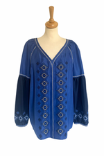Silk Embroidered Blouse Size 12 - Preloved