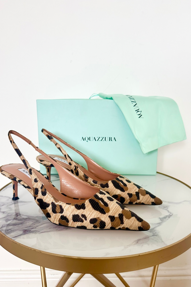 Leopard Slingback Pumps Size 39 - New with Box