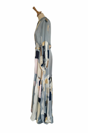 Abstract Print Maxi Dress Size 6 (Would fit a UK 10) - Preloved