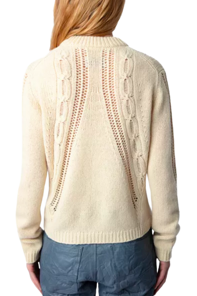 Merino Wool Cable Knit Sweater Size M - BNWT