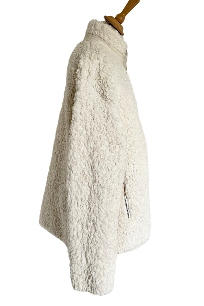 
            
                Load image into Gallery viewer, Cotton Faux Sheepskn Ecru Jacket Size Medium - BNWT
            
        