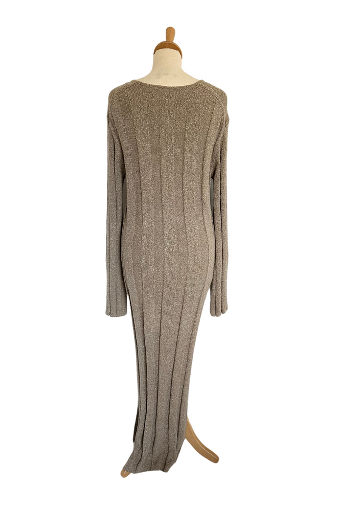 Ribbed Knit Midi Dress Size S - Preloved