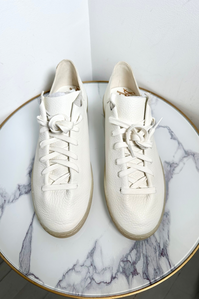 Slim White Leather Trainers Size UK 7.5 - Unworn