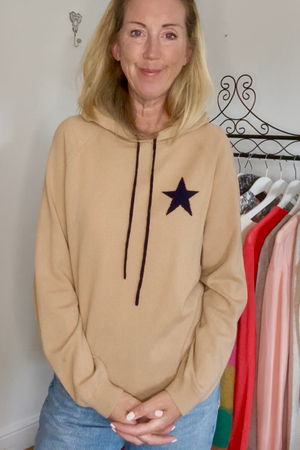 Knitted Hooded Jumper Size XL - Preloved