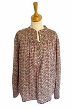 Floral Cotton Blouse Size 3 (UK 12) - Preloved