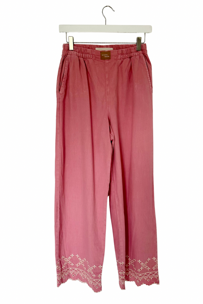 Embroidered Hem Trousers Size XS - Preloved