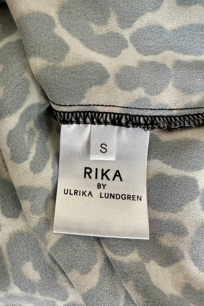 Leopard Print Frill Blouse Size S - Preloved