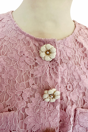 Pink Lace Midi Dress Size 8, 10 or 12 - New with Tags