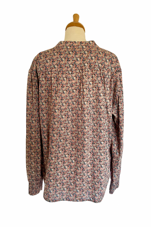 Floral Cotton Blouse Size 3 (UK 12) - Preloved