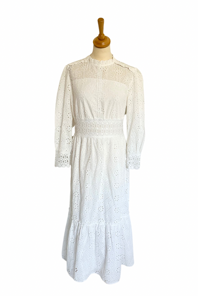 Broderie Anglaise Mid Length Dress Size M - BNWT
