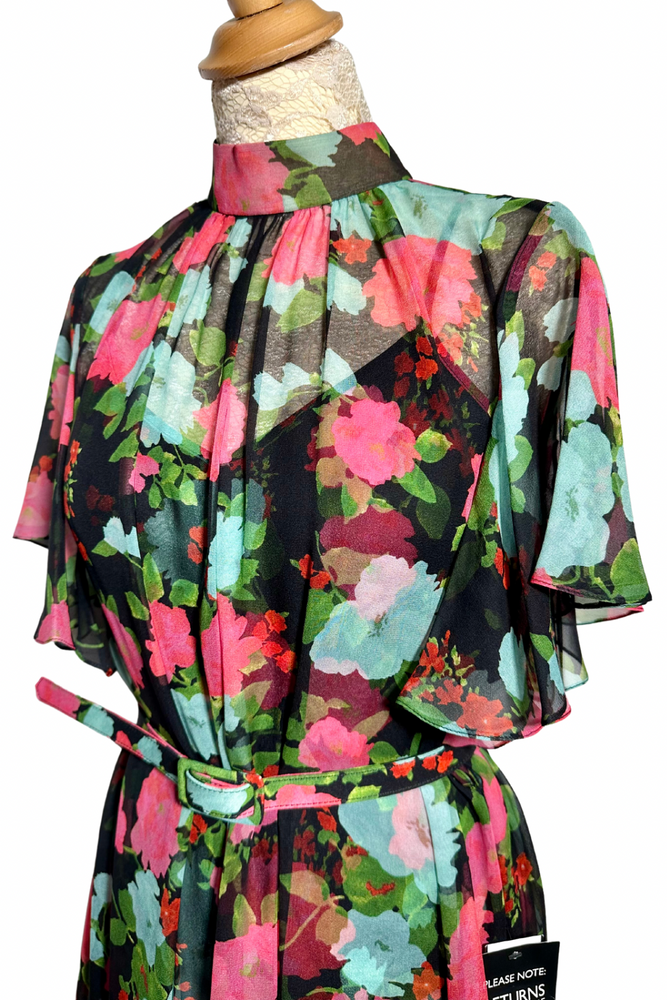 Chiffon Floral Maxi Dress Sizes 8 - BNWT