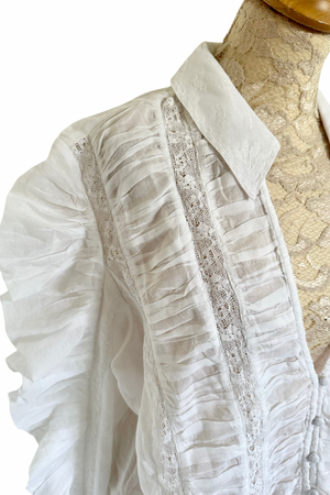 Lace Ruffled Blouse Size XL - Unworn
