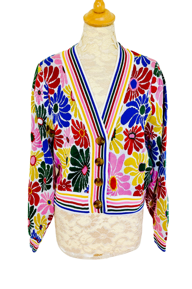 
            
                Load image into Gallery viewer, Sunny Daisies Cardigan Sizes S, M or L - BNWT
            
        